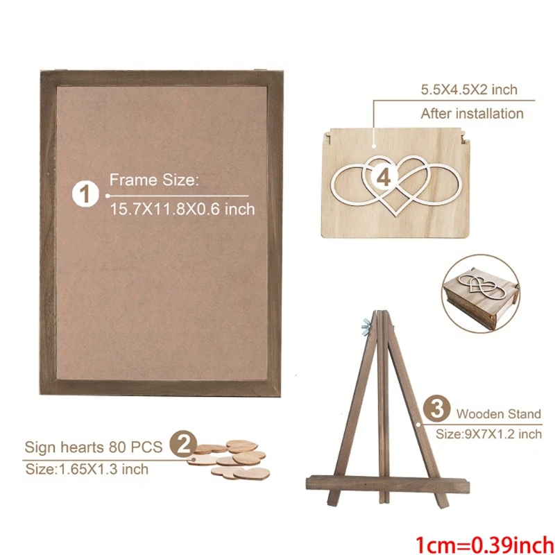 Кофейная деревянная Гостевая книга фоторамка персонализированная альтернатива