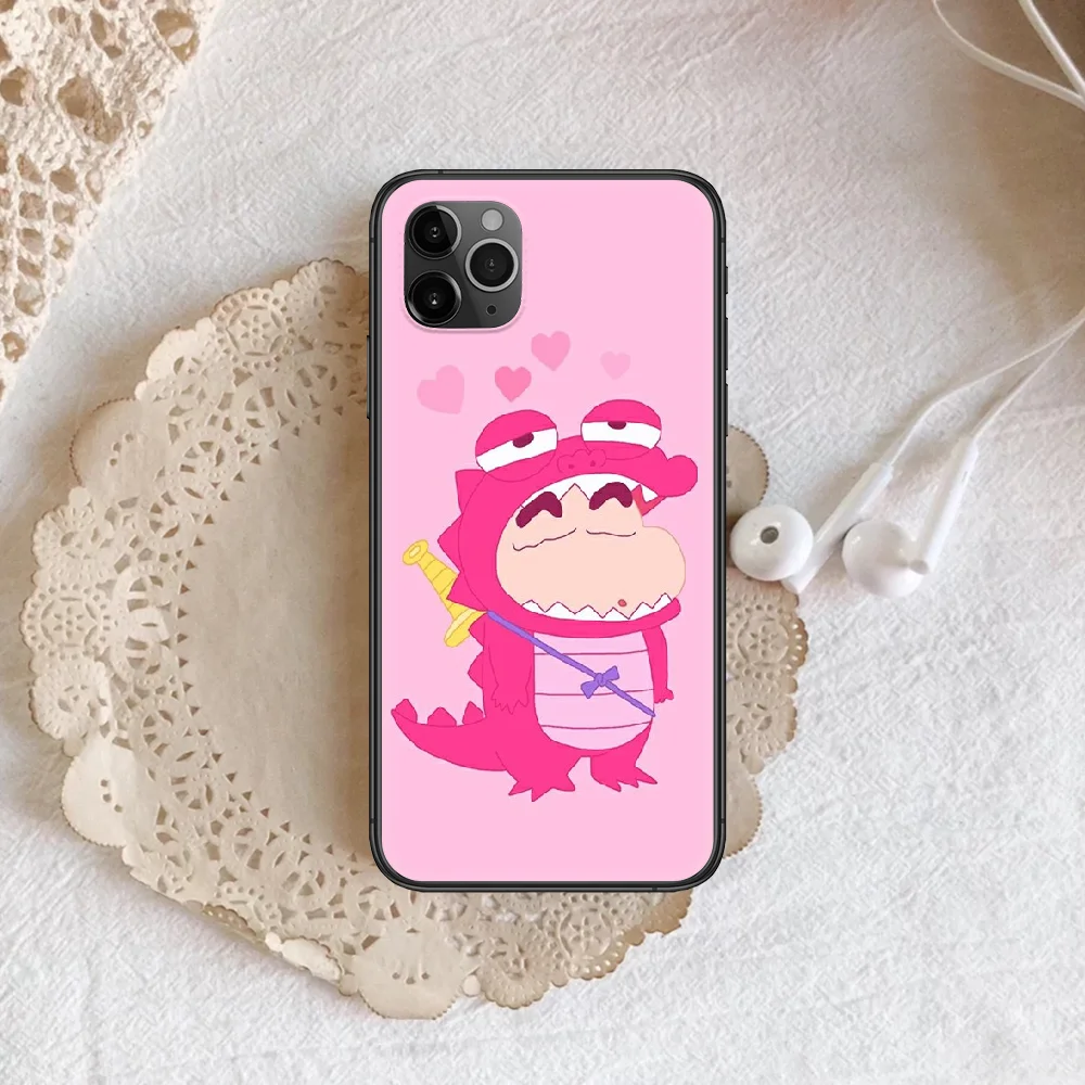 

Crayon Shin-Chans Phone Case Cover Hull For iphone 5 5s se 2020 6 6s 7 8 12 mini plus X XS XR 11 PRO MAX black Hoesjes Tpu Shell