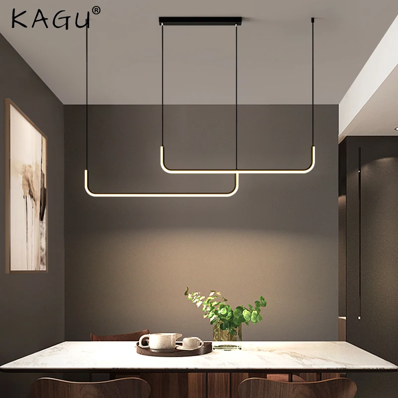 Светодиодный ная Подвесная лампа для кухни и офиса современный минималистичный