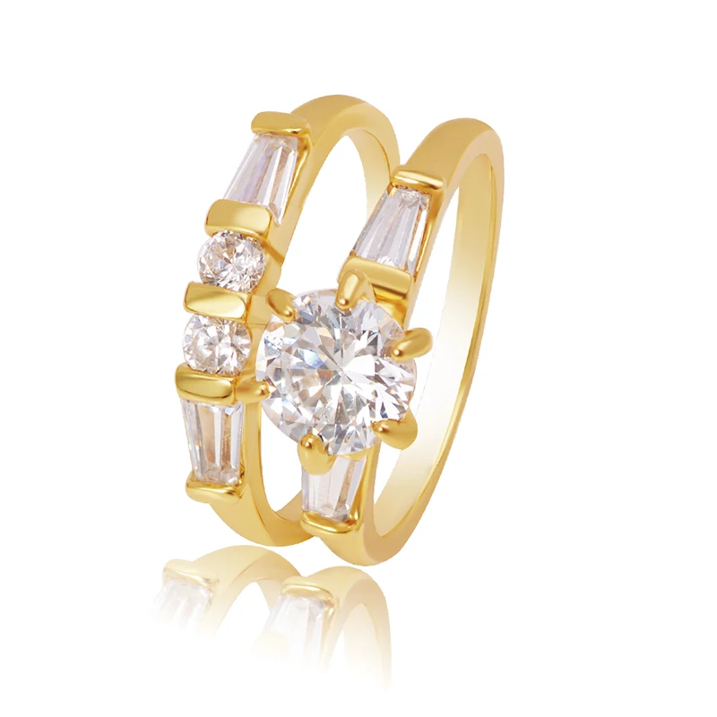 MxGxFam женское кольцо с цирконием AAA Bijoux 24 k чистый золотой цвет оригинальный