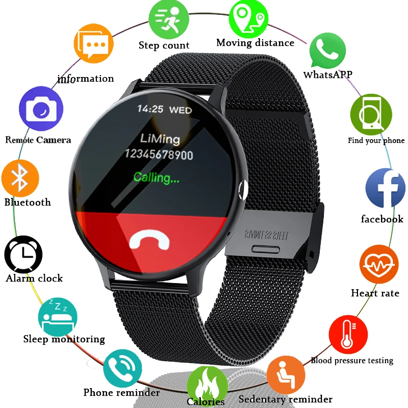 

Новинка 2021, смарт-часы с Bluetooth для мужчин и женщин, спортивный режим, монитор сердечного ритма и артериального давления, Смарт-часы с трекеро...