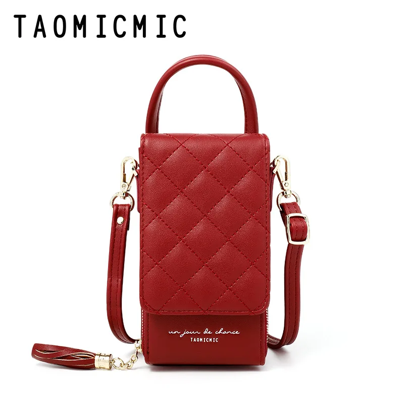 Женская сумка через плечо с кисточкой мобильный телефон Длинный кошелек