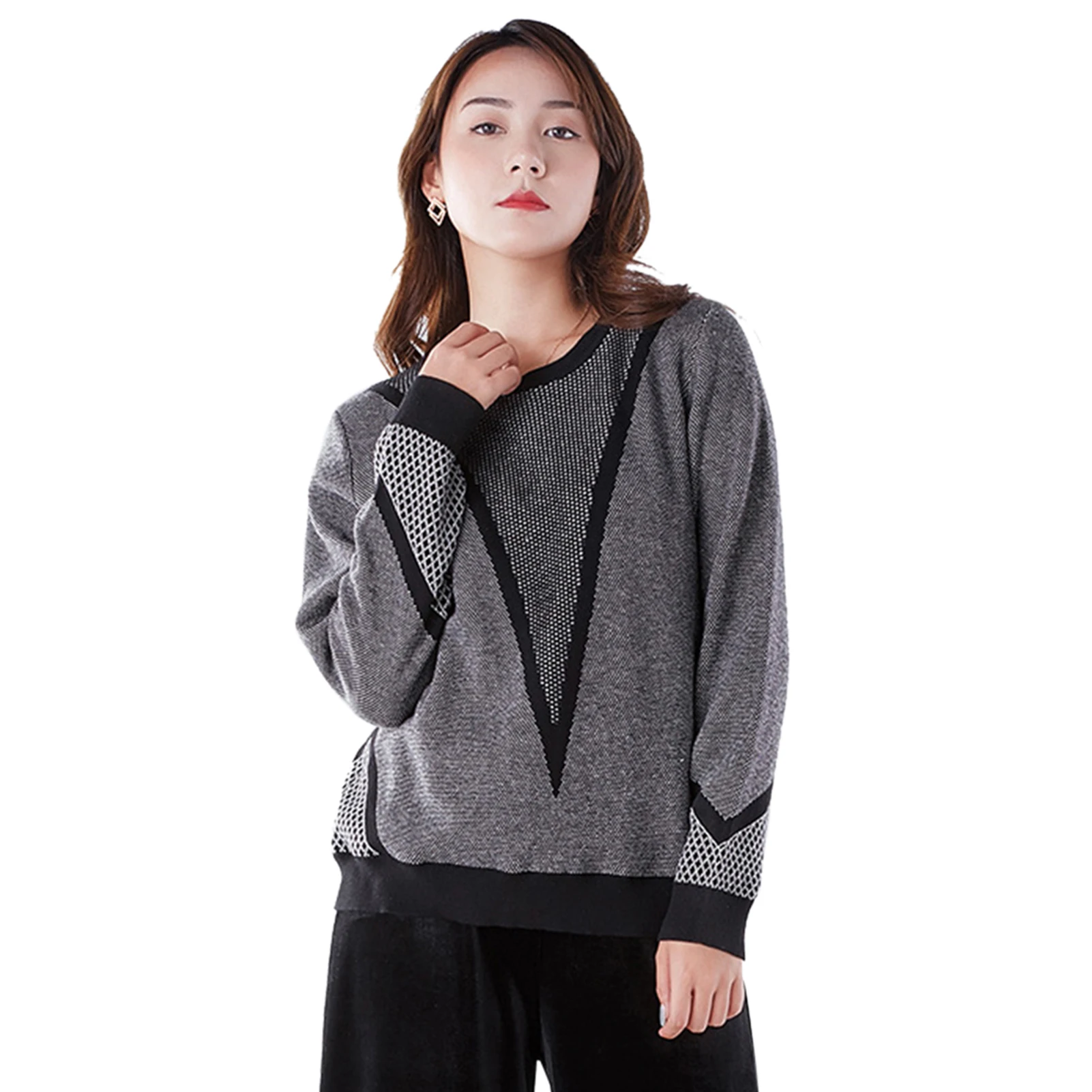 

Women Outdoor Hiking Washable Electric 9 Areas Home Knitted Sweater USB Infared Spliced Heating Vest Thicken Fashion O-Neck
