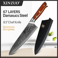 XINZUO 8.5'' Inch Chef Knife vg10 Damascus Steel Kitchen Knives Stainless Steel Gyuto Slicing Knife Cultery Rosewood Handle