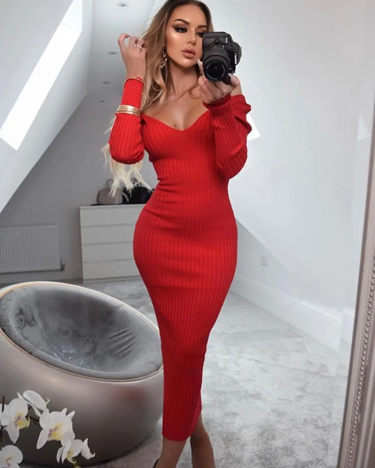 Облегающее зимнее Бандажное платье 2019 женские сексуальные платья с длинным