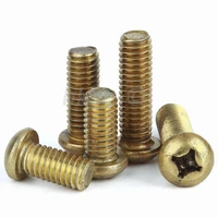 50pcs m2 m2 5 m3 brass copper machine screws phillips machine pan head brass screws new