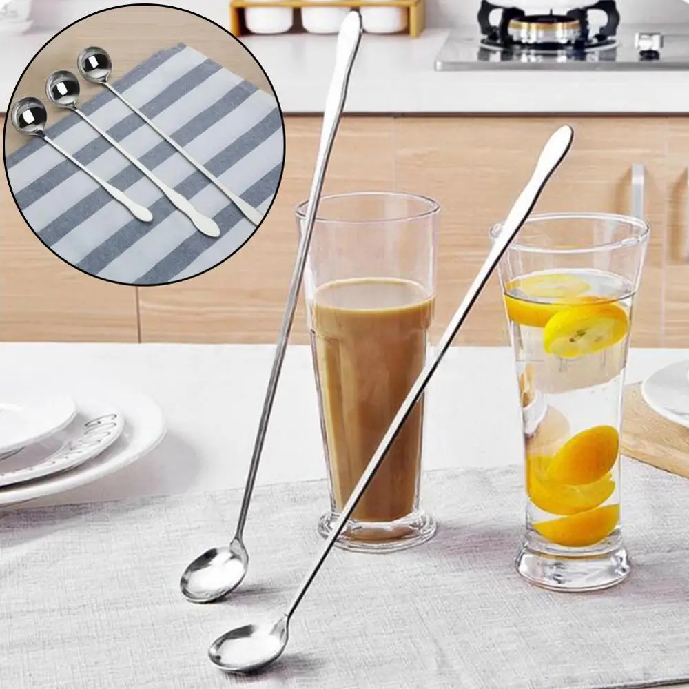Нержавеющая сталь с длинной ручкой кофейная ложка креативный корейский десерт