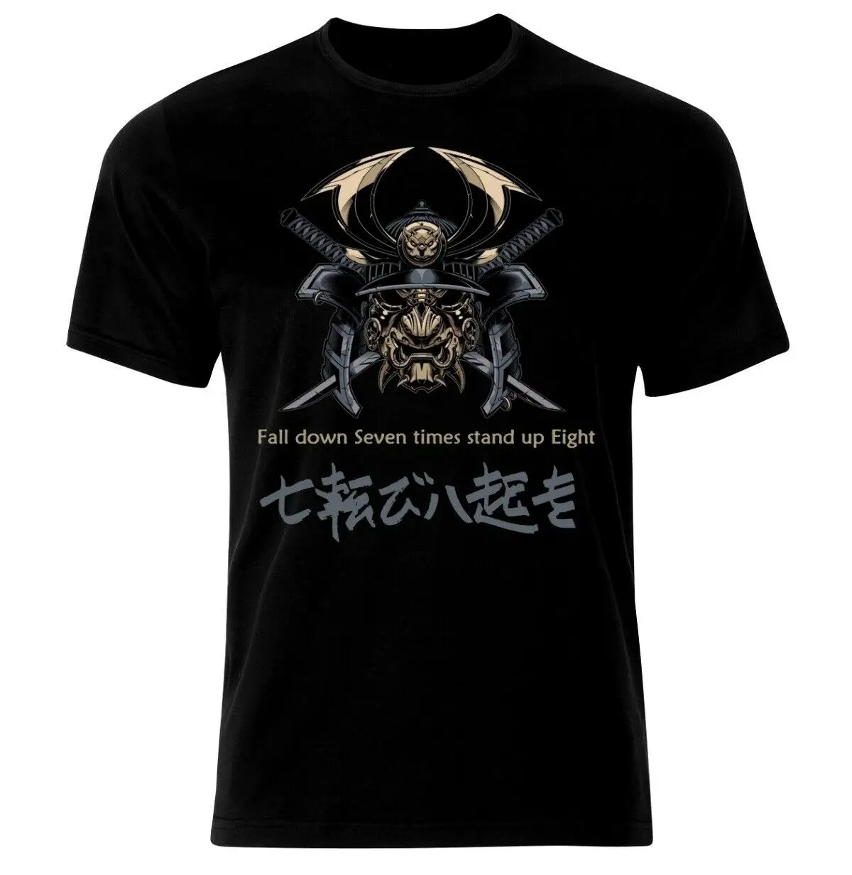 

Bushido Code Virtues Samurai Mask Sword Japanese Ronin Katana T-Shirt. Summer Cotton Short Sleeve O-Neck Mens T Shirt New S-3XL