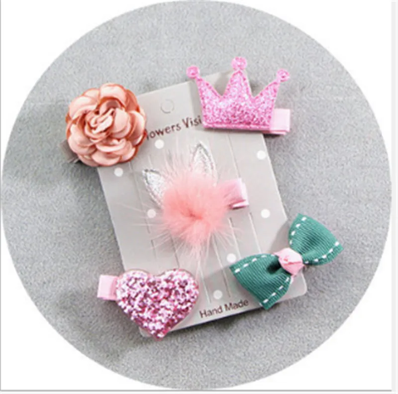 5 шт. модные детские заколки для волос с милыми мультипликационными персонажами