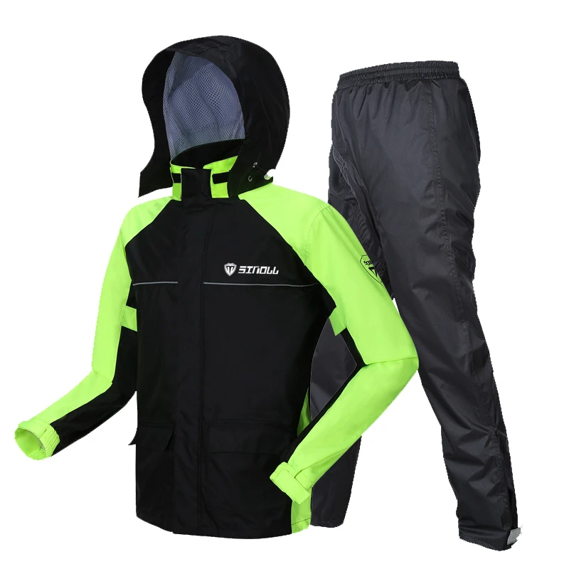 

Men Motorcycle Raincoat Jacket Pants Set Reusable Women Raincoat Waterproof Poncho Yagmurluk Erkek Rainsuit Rain Gear AD50RC