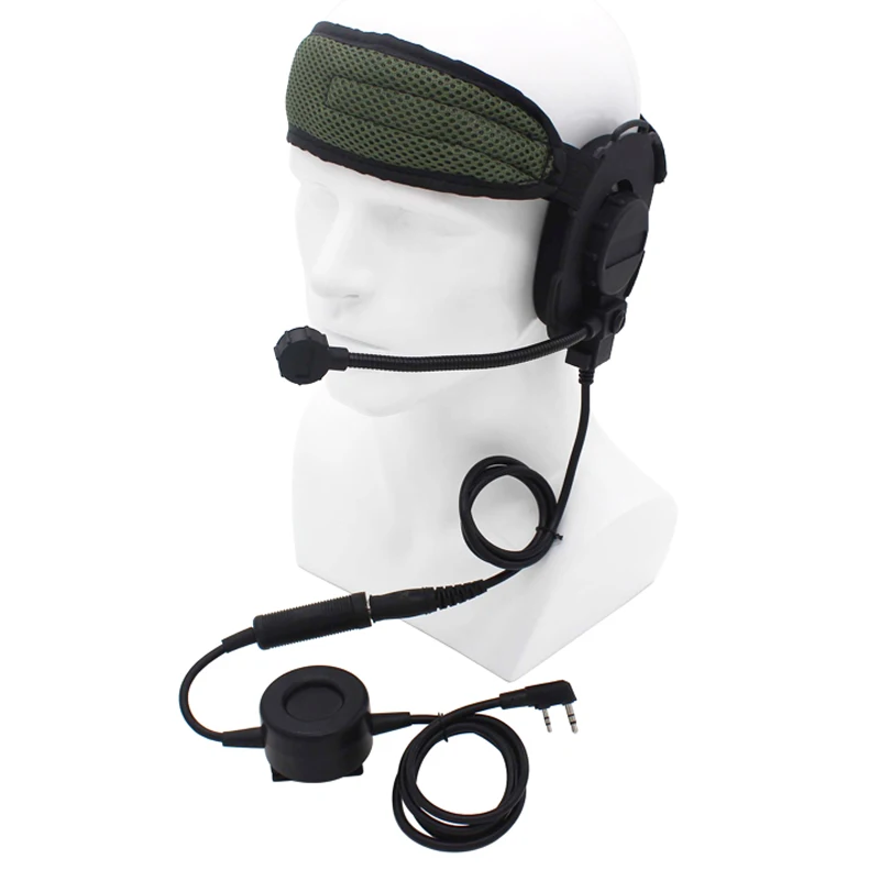 Black with TCI Z тактическая Боуман элита II Гарнитура U94 Peltor TCI военной радио PTT для Kenwood радио BaoFeng UV-5R UV-6R BF-82 Retevis иди и болтай Walkie Talkie - Цвет: Black with TCI