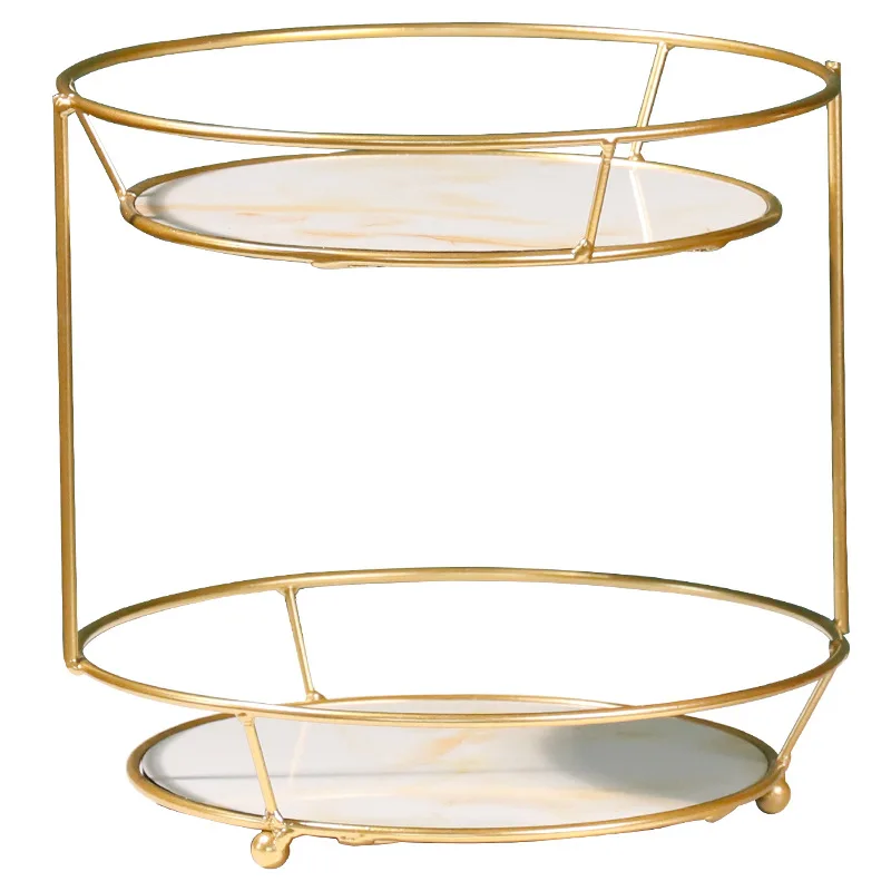

Double-layer bathroom room cosmetic storage rack tray dressing table skin care product storage rack creative desktop finishing