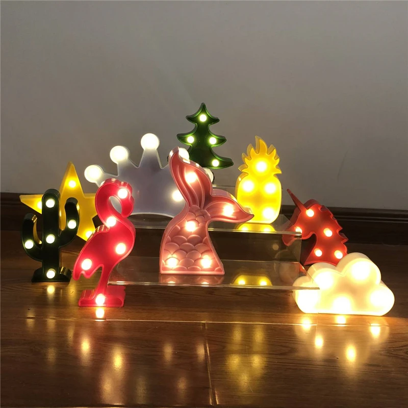 Звездная ночь светодиодный светодиодной подсветкой Фламинго Единорог подвесной