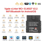 Автомобильный диагностический инструмент Vgate vLinker MC + ELM327 V2.2 Bluetooth 4,0 WIFI ELM 327 для AndroidIOS OBD 2 OBD2 PK ELM329