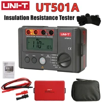 uni t ut501a insulation resistance tester 2000 count lcd display overload indication backlight ac voltage measurement