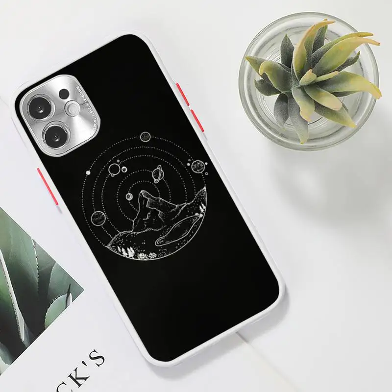 

Mandala flower Cove Phone Case Clear matte transparent For white iPhone 7 8 x xs xr 11 12 pro plus max mini Funda