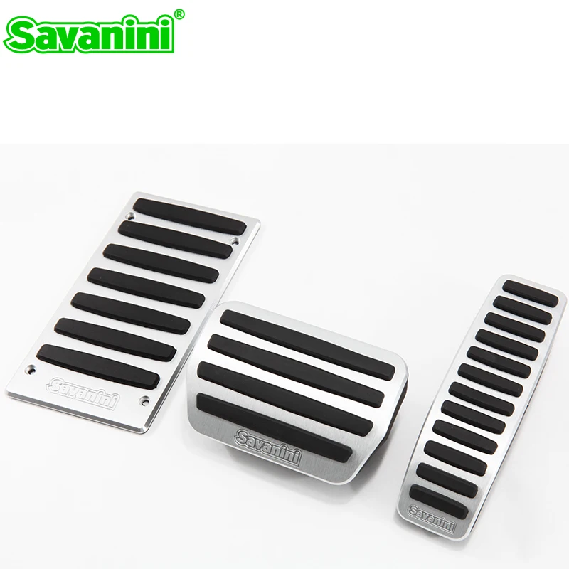 Savanini Car Foot Pad Gas and Brake Pedal For Porsche Cayenne/Volkswagen Touareg/Audi Q7 Auto With No drilling! Aluminum Alloy!