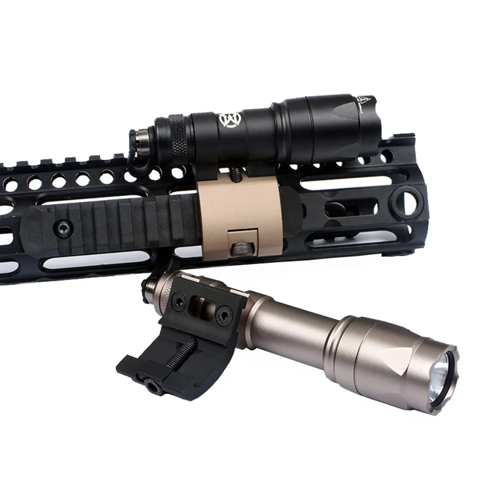 WADSN Airsoft Tactical Weapon Scoutlight Picatinny Mount For Surefir M600C M600 M300A M300B LED Flashlight Fit 20mm Rail | Спорт и