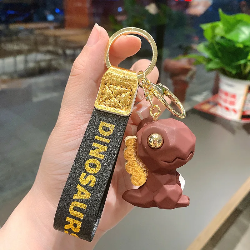 

Cute Cartoon Dinosaur Keychain Pendant Creative Personality Car Chain Ring Simple Couple Kawaii Bag Ornaments Girl Gift Jewelry