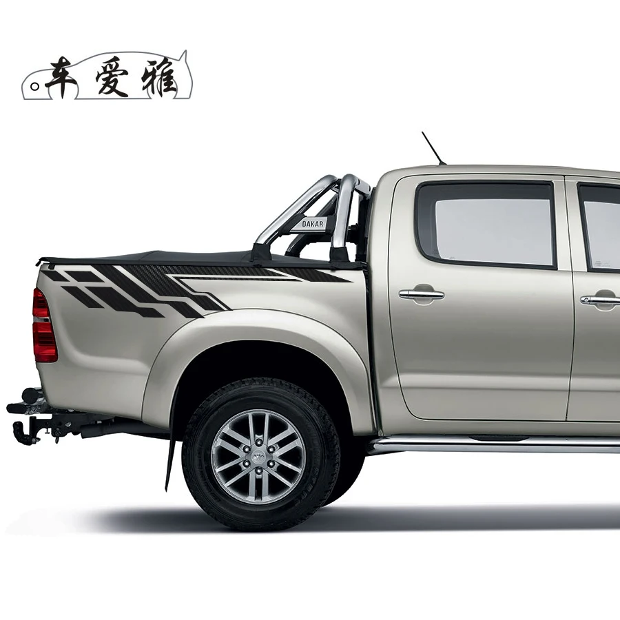 

2 шт., градиентные виниловые автомобильные наклейки для Toyota Hilux Revo Vigo 2012 -2019