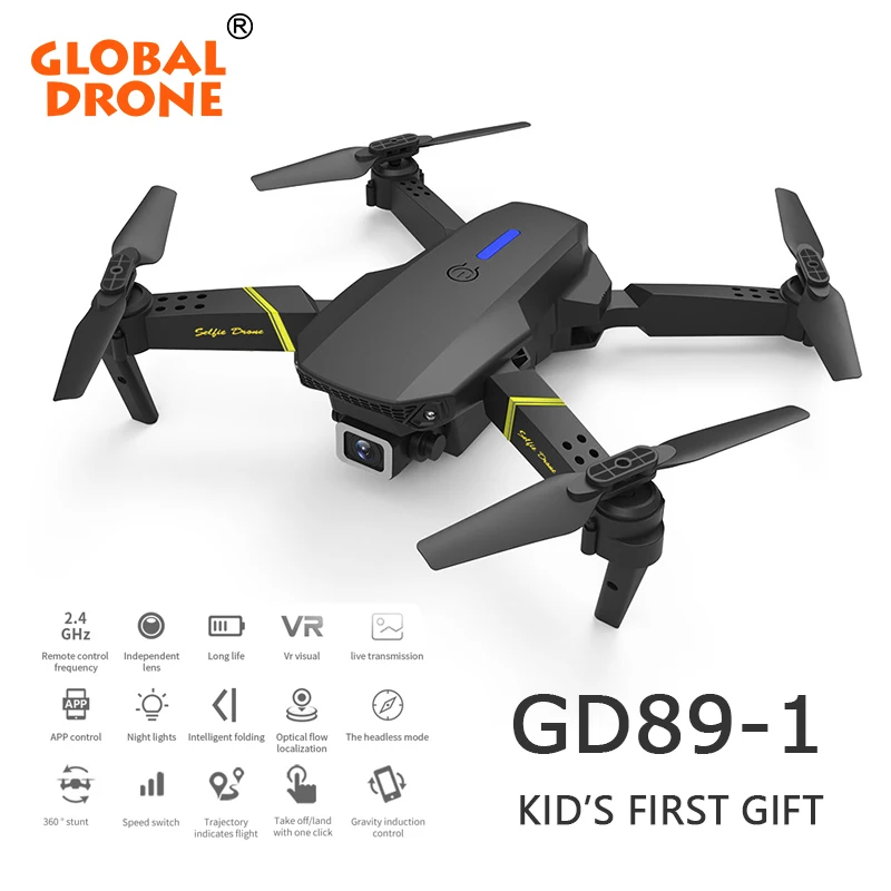 

Global Drone 2021 New GD89-1 Drone With Wide Angle HD 4K 1080P Dual Camera Height Hold Wifi RC Foldable Quadcopter Dron Gift Toy