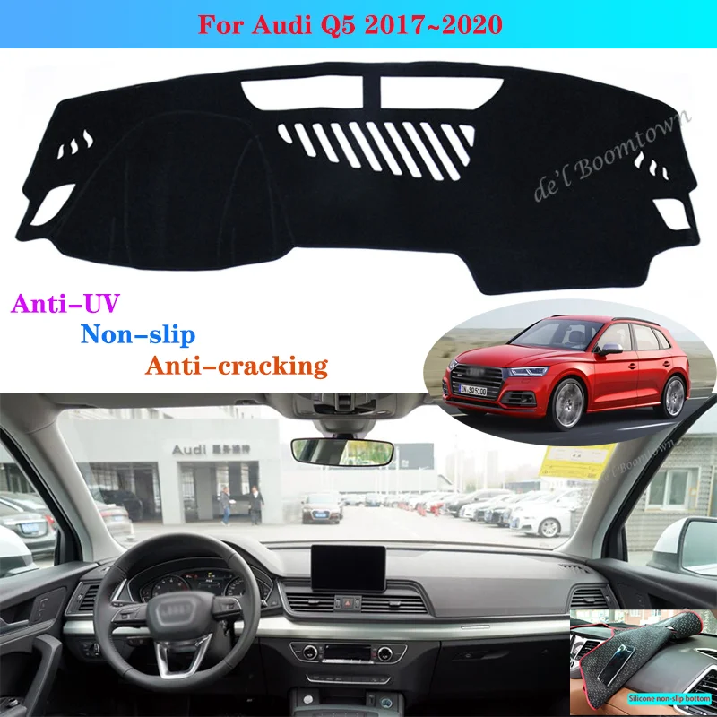 

Car Dashboard Cover DashMat For Audi Q5 II 2017 2018 2019 2020 Auto Non-slip Shade Dash Cover Protective pad Anti-UV Anti-sun