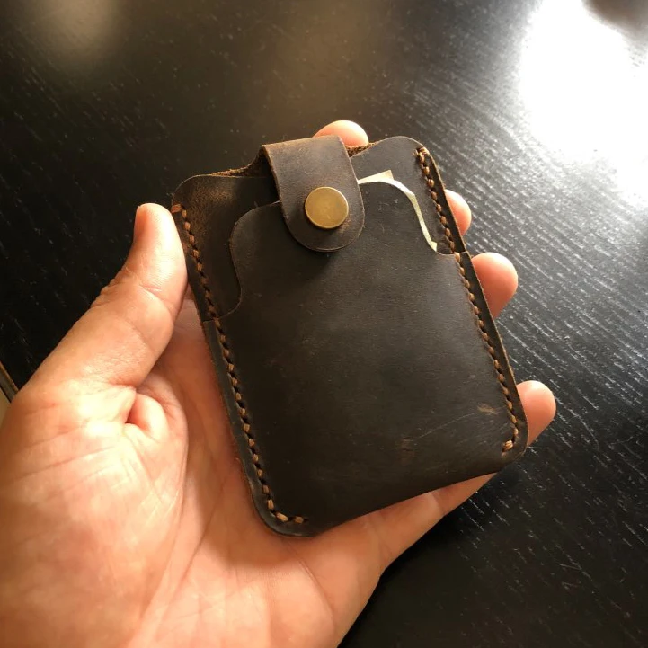 Кошелек ручной работы из натуральной кожи для кредитных карт дизайнерский