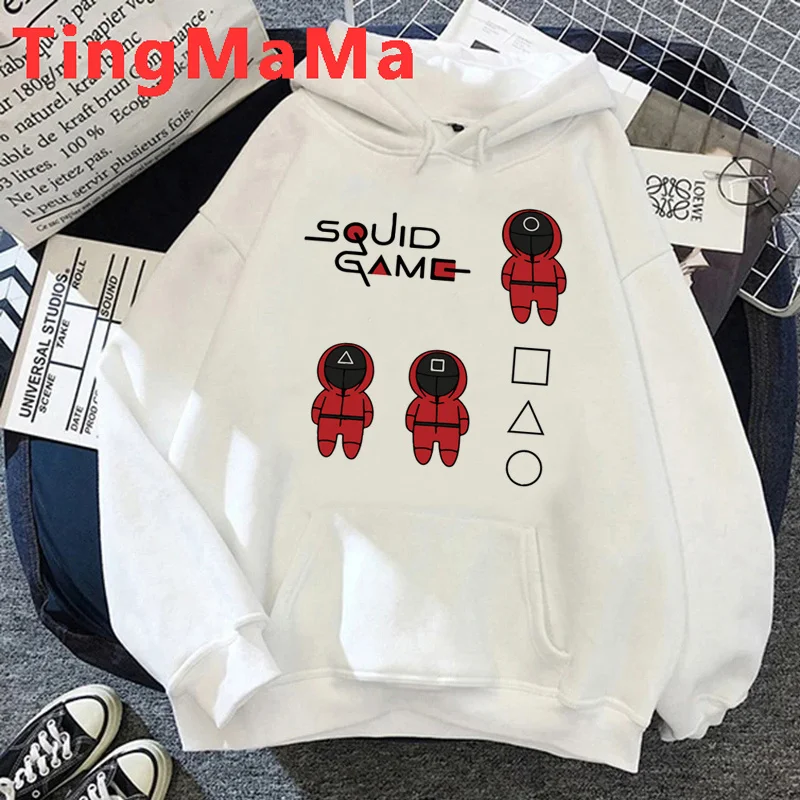 

Мужская толстовка с капюшоном и принтом игры кальмар, в стиле гранж, в стиле Харадзюку, корейский стиль, 456