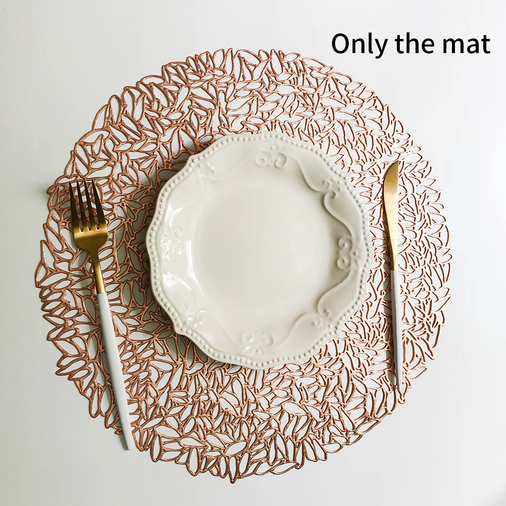 Placemat Coffee Tea Kitchen Non-Slip PVC Western Decoration Restaurant Table Insulation Mat Dining Pads Round Coaster |
