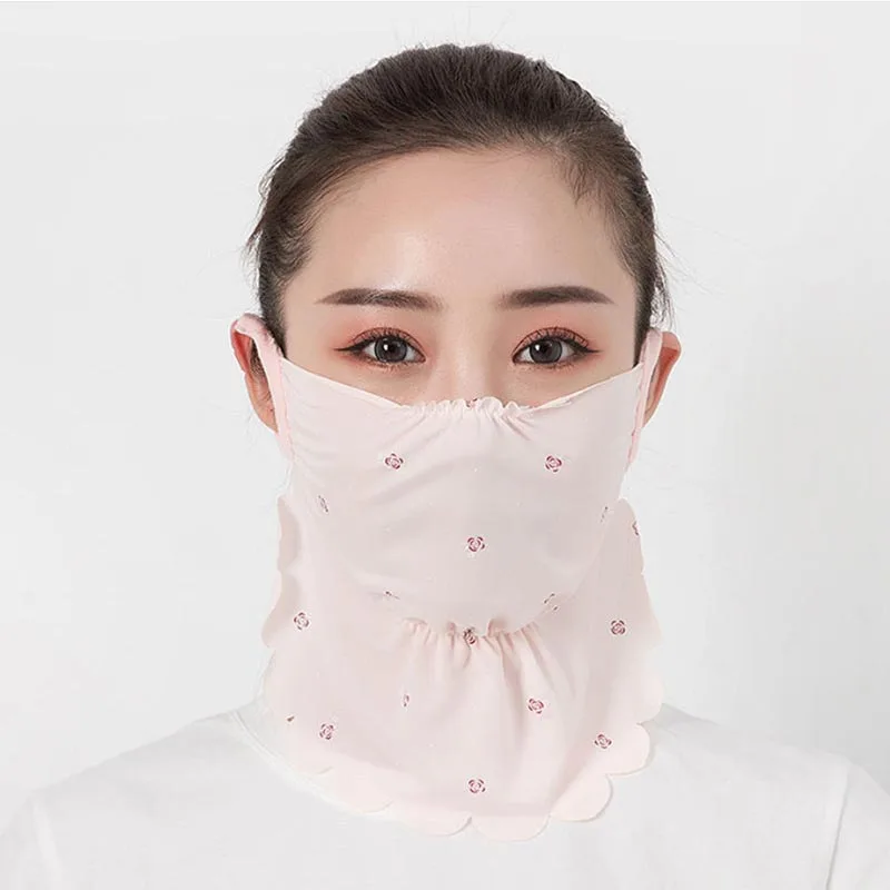 2020 New Mouth Mask Lightweight Face scarf Sun Protection Outdoor Riding Masks Protective silk Scarf Handkerchief | Аксессуары для