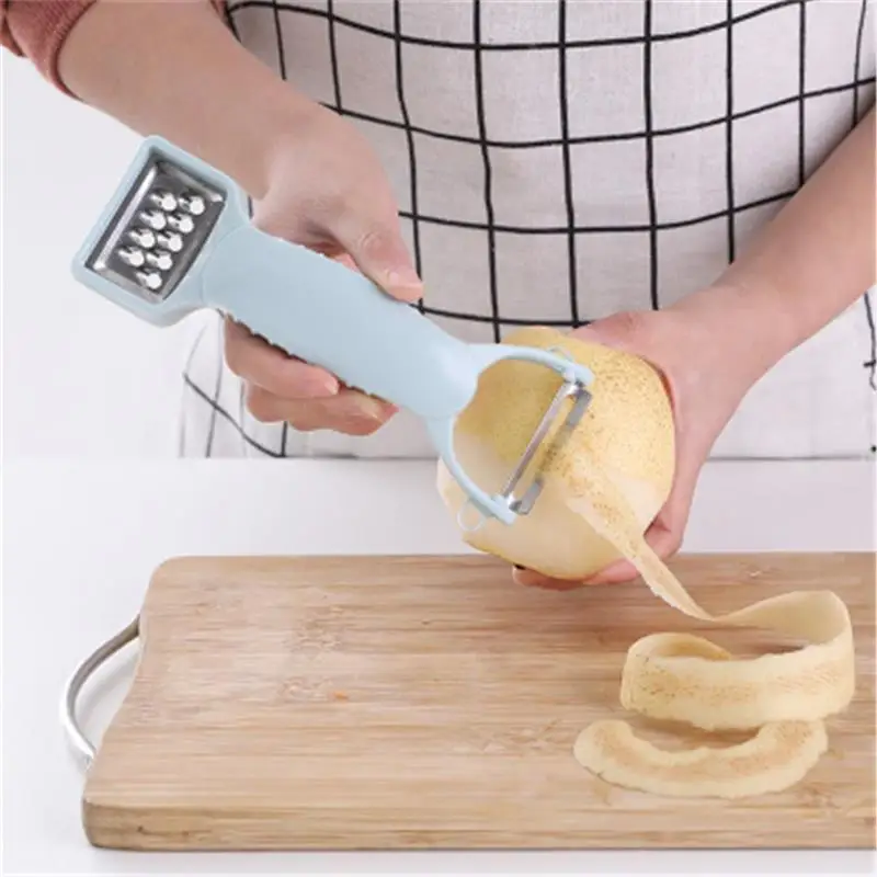 Овощной очиститель с двойной головкой терка для картофеля и морковки резак 2 в 1