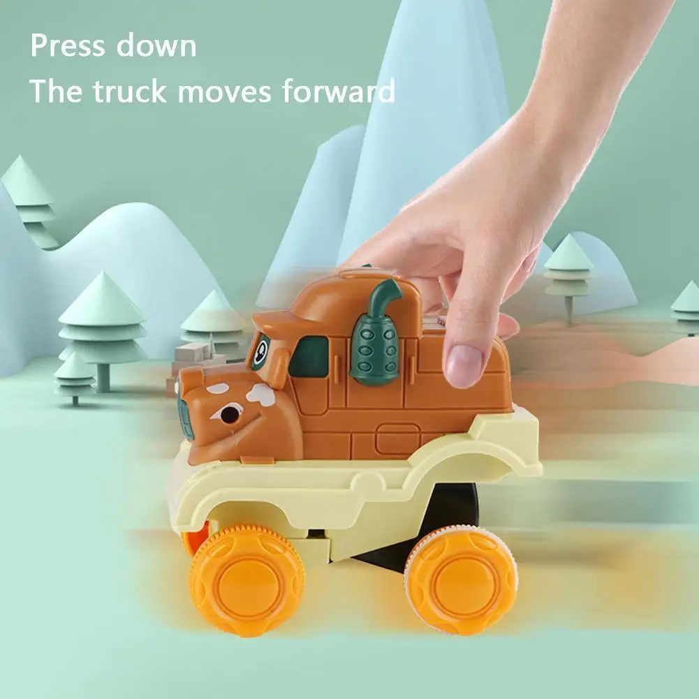 

Rolling Stunts Cute Dog Inertial Car Stunts Pressing Car Childhood Inertial Gift Toy Car Die-casting Early Toy Dump F6W8
