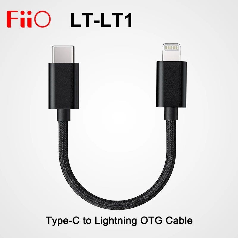 Кабель для передачи данных Fiio LT-LT1 Type-C на Lightning устройств iOS подключение к ЦАП/AMP BTR3K