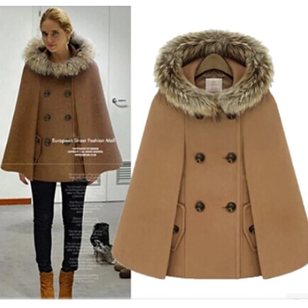 Зимнее женское Шерстяное Пальто новый модный Дамский Плащ 2019 Женская пушистая