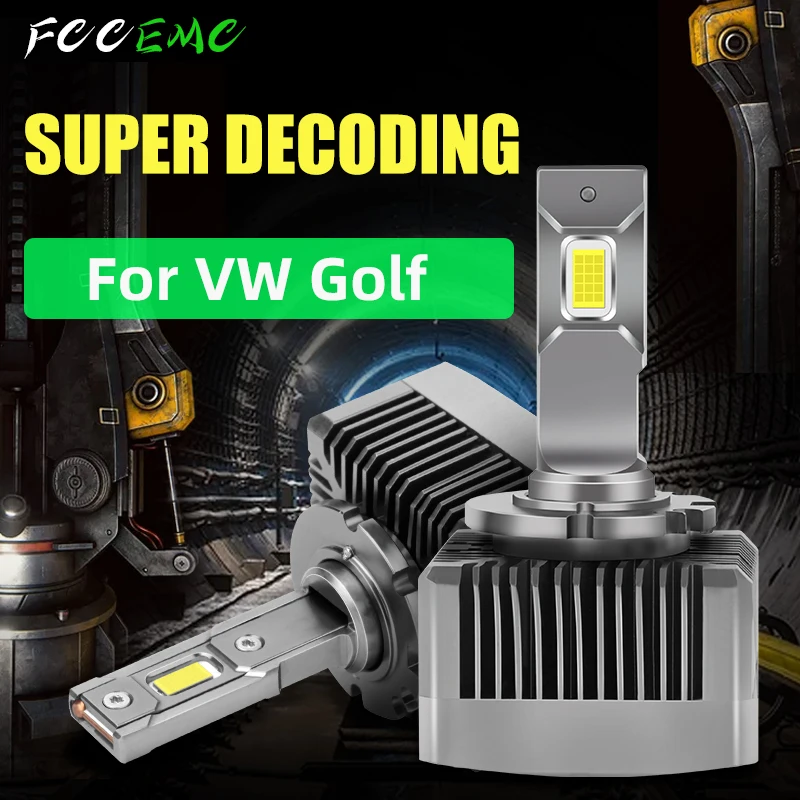 

FCCEMC D1S D3S Led Headlight 55W 24000Lm 6000K For VW Golf Car Light Super Bright Auto Bulbs 1:1 Mini Canbus For Volkswagen Lamp