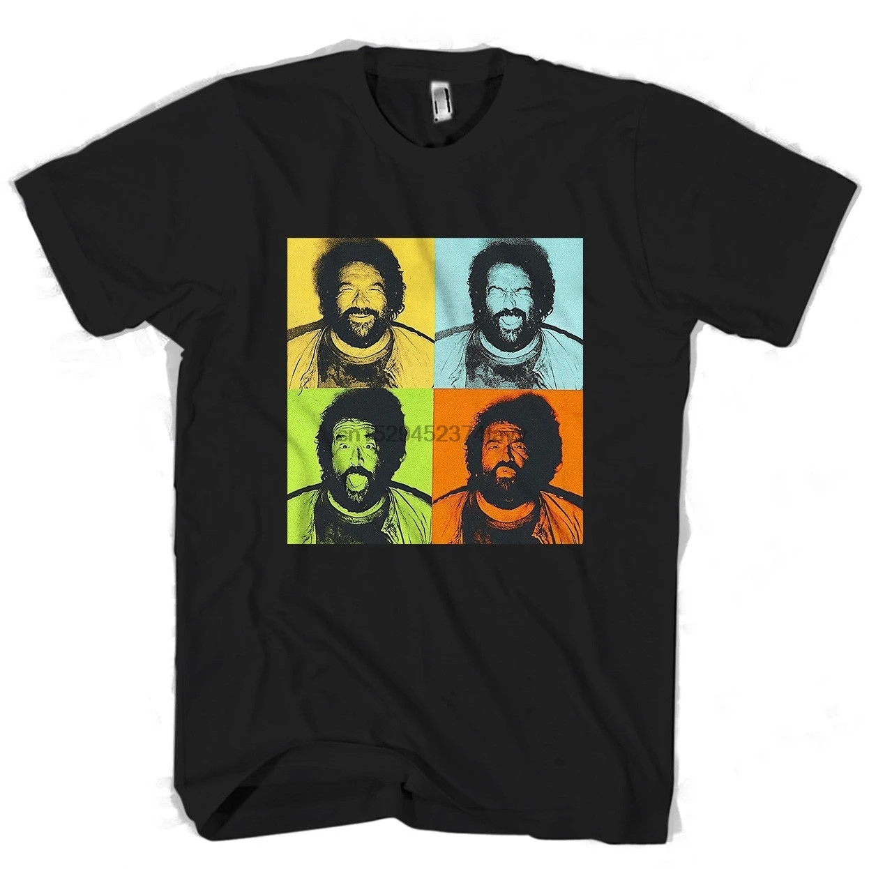 Подробная информация о мужской женской футболке Bud Спенсера Camiseta Pop Art | Мужская