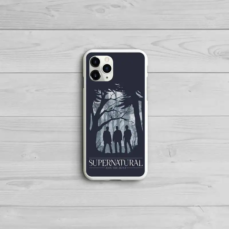 

Supernatural Fundas Phone Case Candy Color White for iPhone 11 pro XS MAX 8 7 6 6S Plus X 5S SE 2020 XR