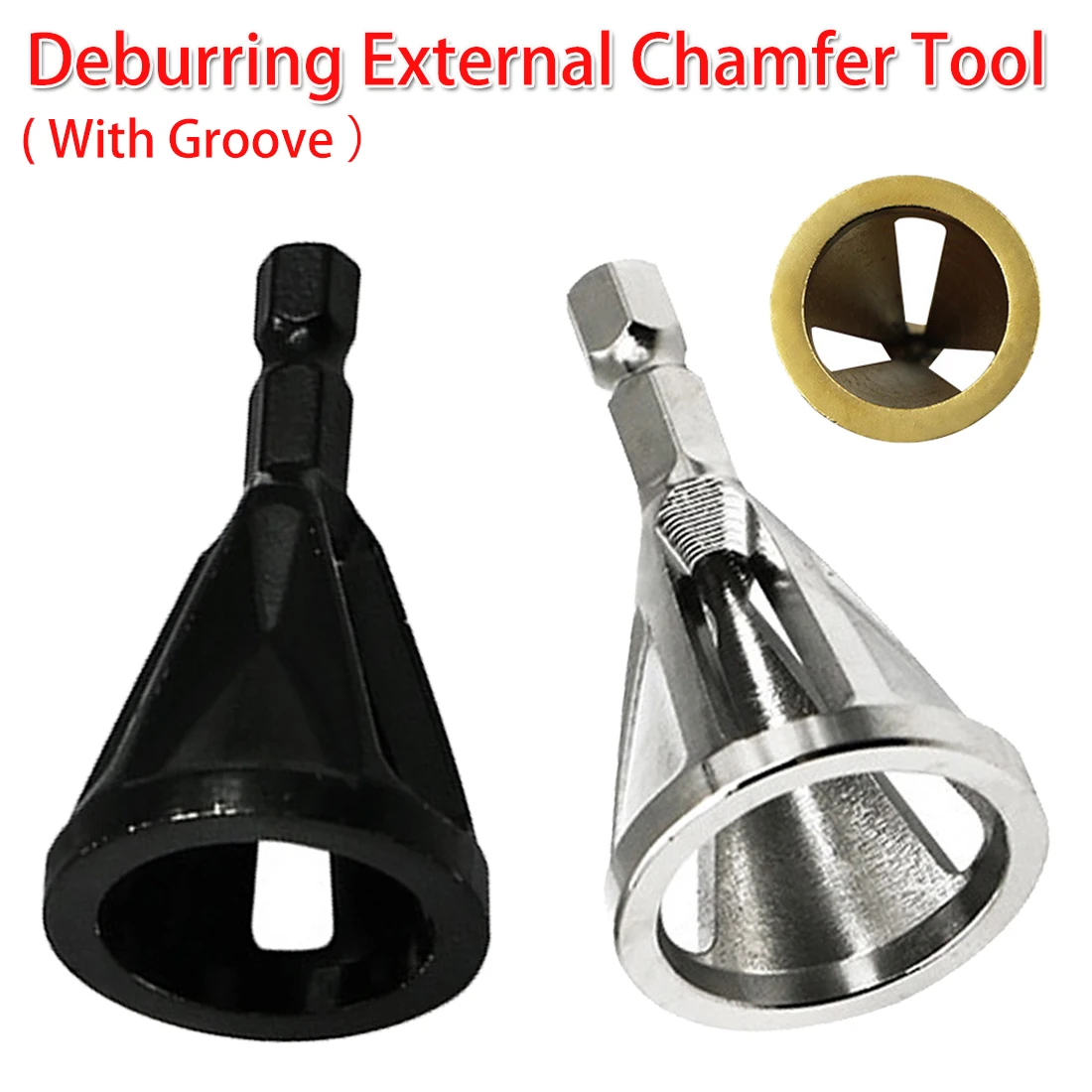 

Remove Burr Tool Stainless Steel Deburring External Chamfer High Strength Hardness Drill Bit 1/4 Shank for Copper/ Wood/ Plastic
