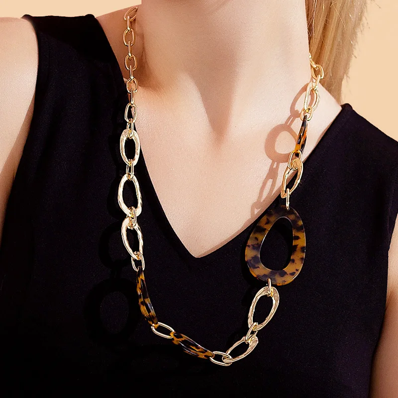 Длинная цепочка для свитера женские подвески &quotЛеопард&quot ожерелье s ювелирные