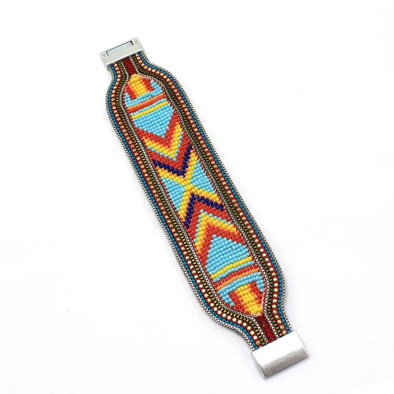 ABL208 широкий ручной работы семян из бисера Намагниченный бразильский Браслеты & с