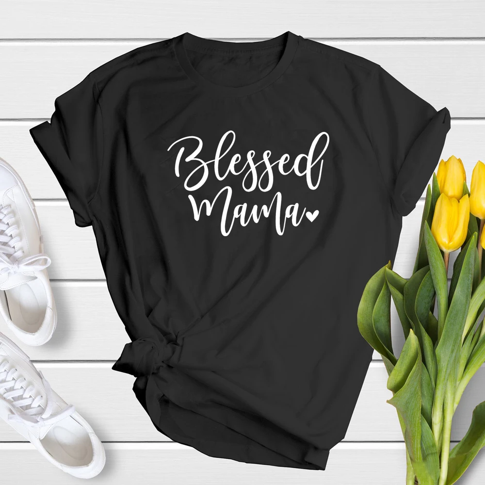 

Футболка с принтом «Blessed Mama», Милая футболка для женщин, христианская мама, Life, прикольная футболка 90s, подарок на день матери, футболка для но...