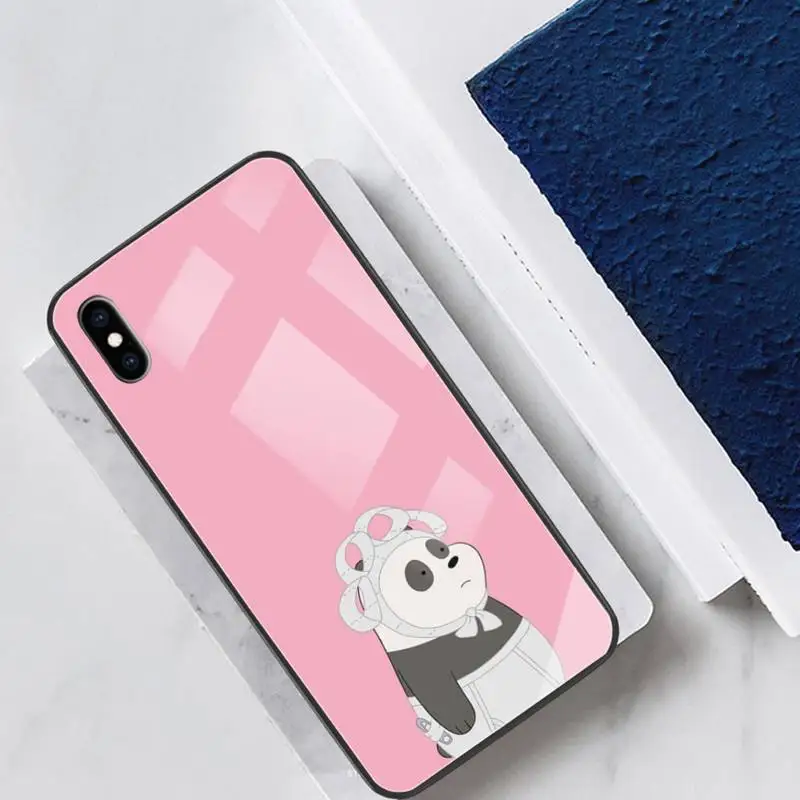 

Cartoon Bear Pop Glass Phone Case Fundas Coque For IPhone 11 Pro Max Cases XR XS 12 7 8 Plus Cover Accessories Carcasa