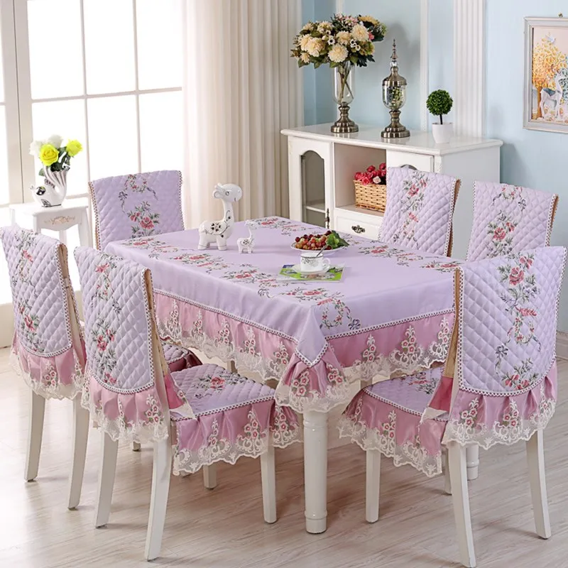 Скатерть на стул с цветочной вышивкой Пылезащитная Свадебный декор 2020 | Дом и сад