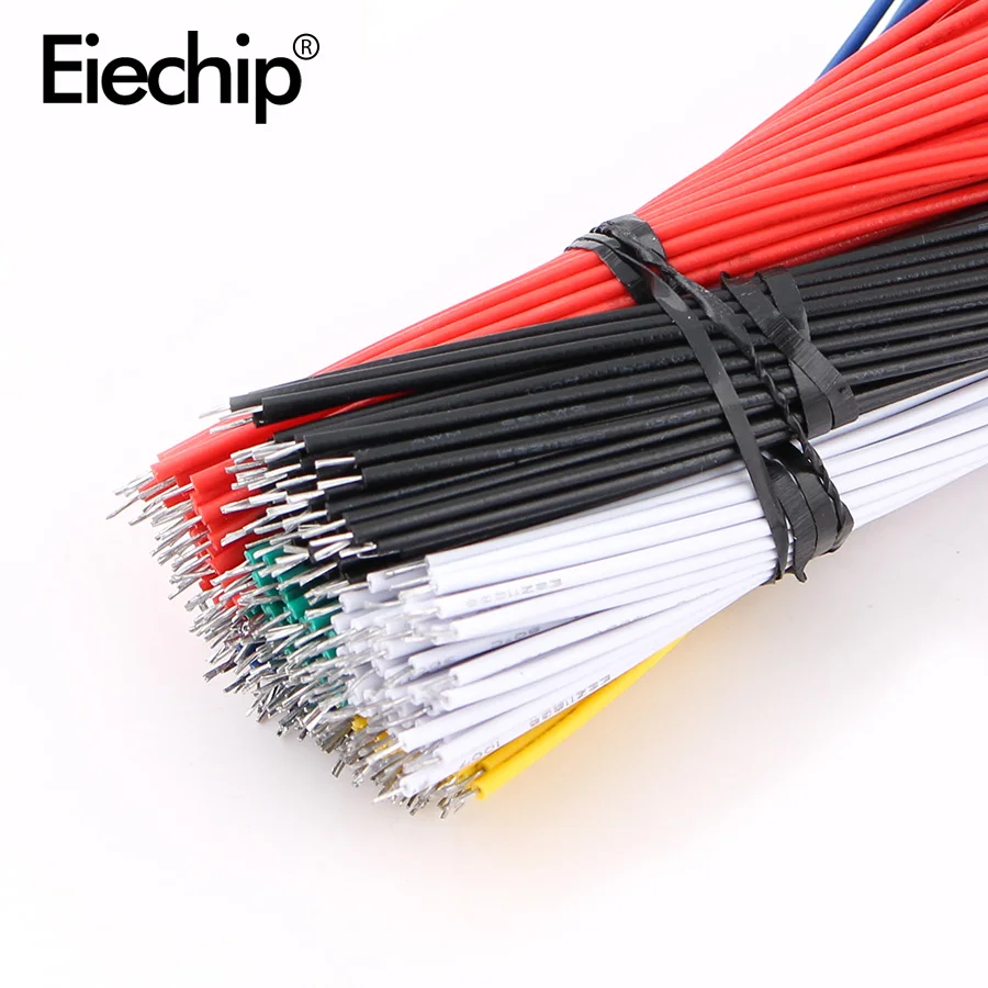 120 шт./компл. 24AWG олово покрытием макет PCB припоя кабель 24AWG 8 см Fly Перемычка провода Олово Проводник S 1007-24AWG разъем провода