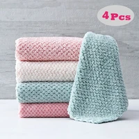 24pcs soft microfiber kitchen towels absorbent dish cloth anti grease wipping rags non stick oil household cleaning towel home