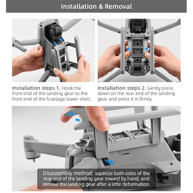 

Extended Height Tool-Free Installation for Mavic Air 2/Air 2S Drone Take-Off Landing Holder Drone Heightened Extended 781A