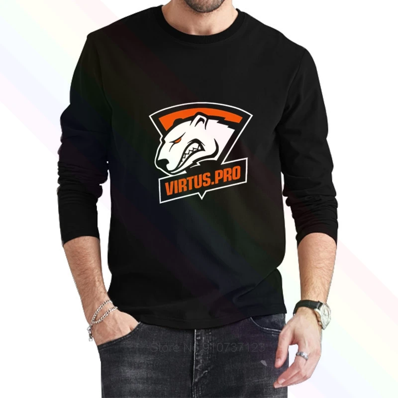 CSGO DOTA2 игры команды VP Virtus.PRO логотип Футболка 2021 новые летние Для мужчин с длинным