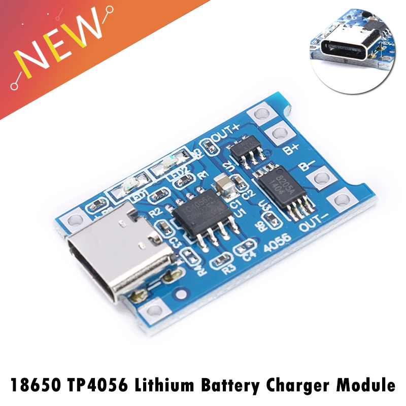 Зарядная Плата USB type-c 5 В 1 А 18650 TP4056 модуль зарядного устройства литиевой батареи