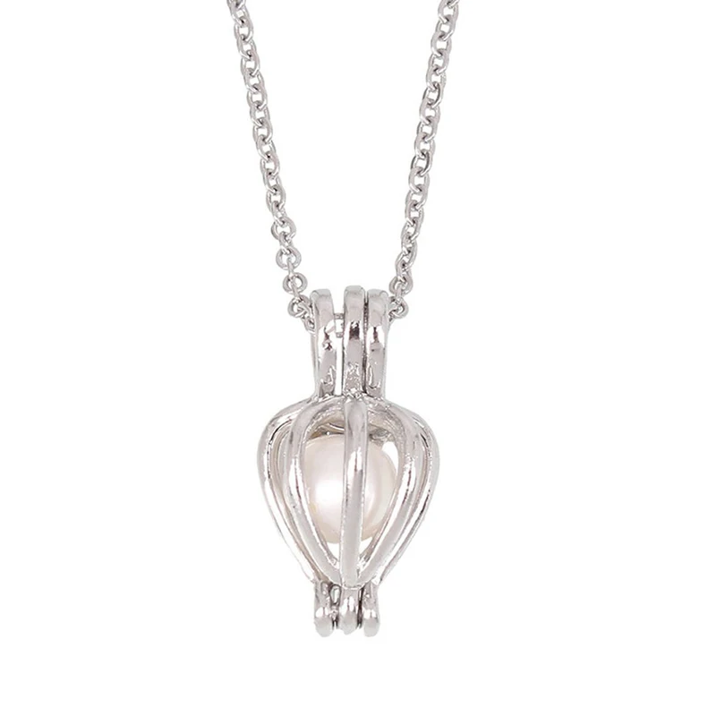

New Product Pendant Necklace Natural Oyster Random Color Vacuum Tank Charm Necklace Gift Box Popular Fashion Lady Jewelry Gift