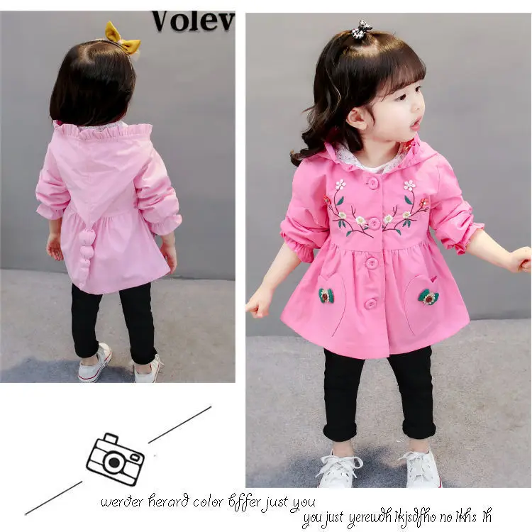 Осенняя хлопковая куртка для девочек в стиле принцессы детская одежда модель 2019